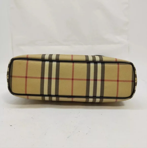 Auth Burberry London Shoulder Bag Beige PVC